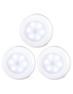 Luz LED Sensor de Movimiento Lucha Estrellada 2.8" Blanca