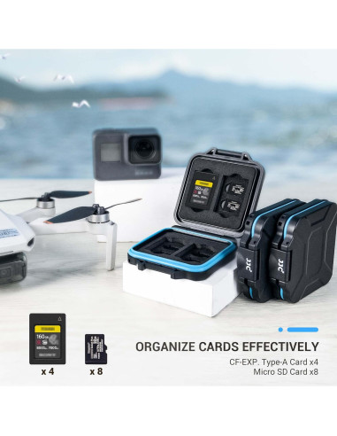 Estuche JJC para 4 Tarjetas CFexpress Tipo A y 8 Micro SD