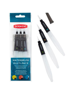 Juego de 3 Cepillos de Agua Derwent para Acuarela