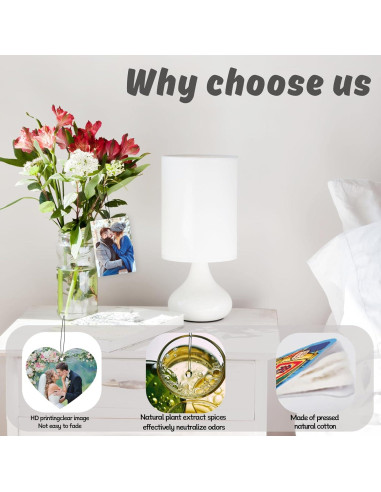 Ambientador Personalizado CDBUY Doble Cara Corazón - Aromas Variados