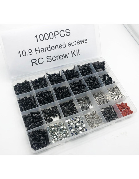 Kit de Tornillos RC 1000pcs TeiRAY M3 M4 para Modelos 1/8 1/10 Kit de Tornillos RC 1000pcs TeiRAY M3 M4 para Modelos 1/8 1/10