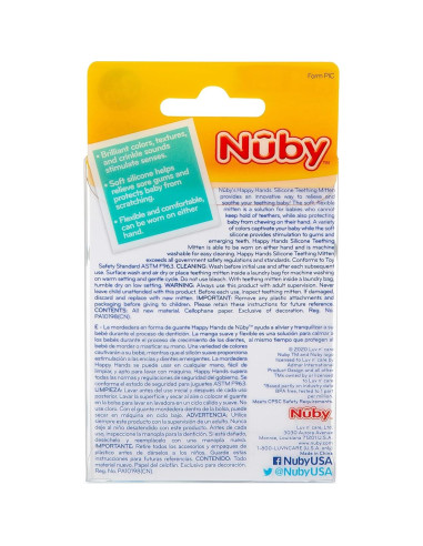 Mitón de Silicona para Dentición Nuby Oso 3+ Meses