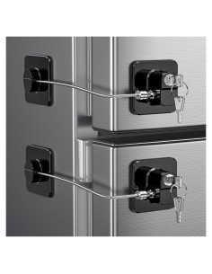 Cerradura de Seguridad para Refrigerador WILNIRY - 2 Pcs Negra