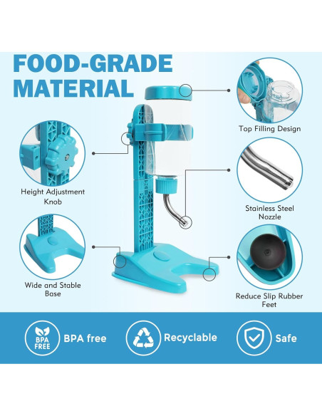 Dispensador de Agua para Mascotas VANNON 385ml Ajustable Azul Dispensador de Agua para Mascotas VANNON 385ml Ajustable Azul