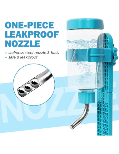 Dispensador de Agua para Mascotas VANNON 385ml Ajustable Azul