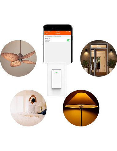 Interruptor de Luz Inteligente Micmi MK36 WiFi 1 Gang Control Voz