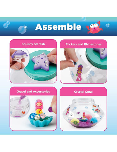 Kit de Terrario de Sirena Creatividad para Niños 11.4x26.7cm