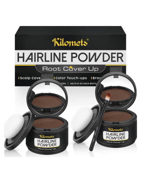 Polvo para Línea del Cabello KILOMETS 4g Marrón Oscuro Polvo para Línea del Cabello KILOMETS 4g Marrón Oscuro