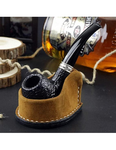 Soporte de Pipa de Fumar de Cuero Marsrut - Hecho a Mano - 9.1x6.8 cm