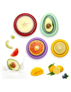 Set de 4 Conservadores de Frutas AWLGAK - Aguacate y Cebolla