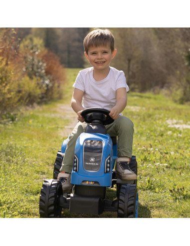 Tractor Pedal Azul Smoby Farmer XL con Remolque 0.99 kg