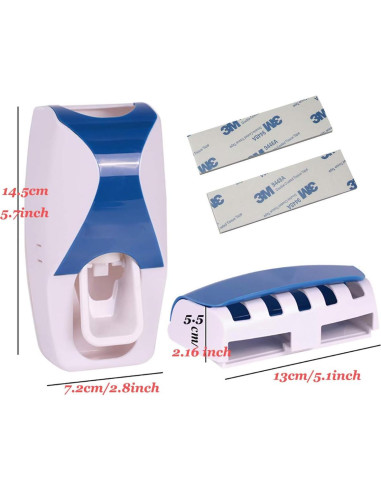Dispensador Automático de Pasta de Dientes UpTuoLi Negro con Soporte