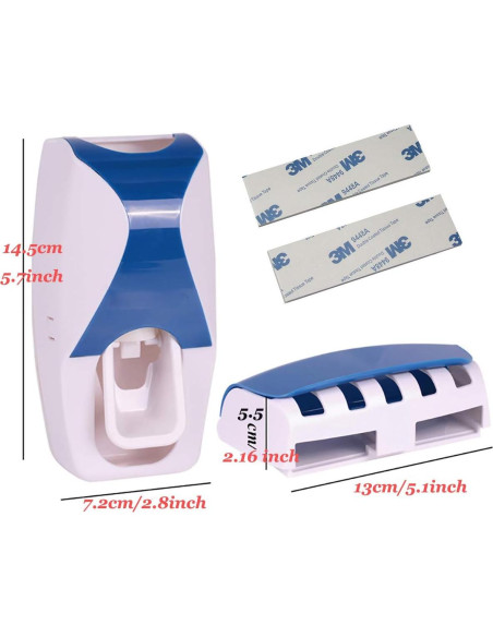 Dispensador Automático de Pasta de Dientes UpTuoLi Negro con Soporte Dispensador Automático de Pasta de Dientes UpTuoLi Negro con Soporte