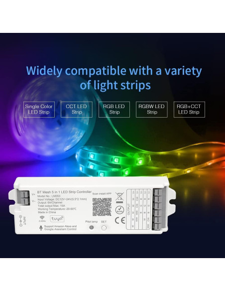 Controlador LED Bluetooth Mesh 5en1 BTF-LIGHTING LM053 Controlador LED Bluetooth Mesh 5en1 BTF-LIGHTING LM053