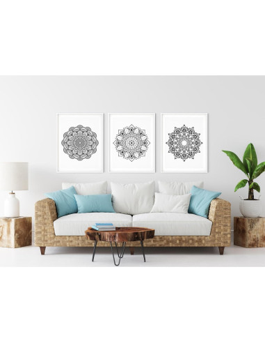 Plantillas de Mandala YKW 4 Pack Reutilizables 36.8x19.6 cm