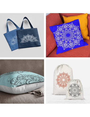 Plantillas de Mandala YKW 4 Pack Reutilizables 36.8x19.6 cm