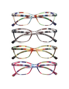 Gafas de Lectura HEEYYOK 4 Pack Coloridas 0.50x Mujeres