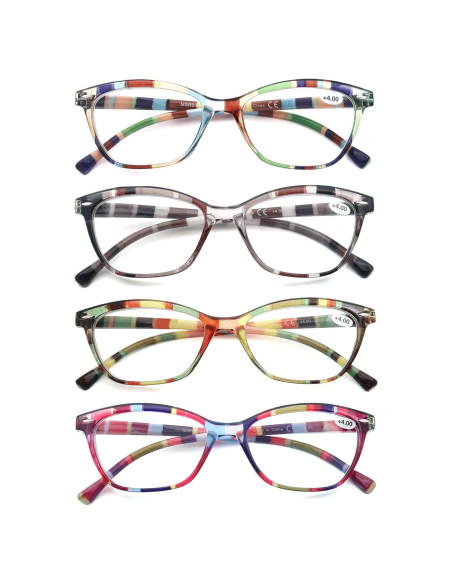 Gafas de Lectura HEEYYOK 4 Pack Coloridas 0.50x Mujeres Gafas de Lectura HEEYYOK 4 Pack Coloridas 0.50x Mujeres