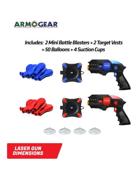 Juego de Tiro con Lásers ArmoGear - Batalla de Globos x2 Juego de Tiro con Lásers ArmoGear - Batalla de Globos x2