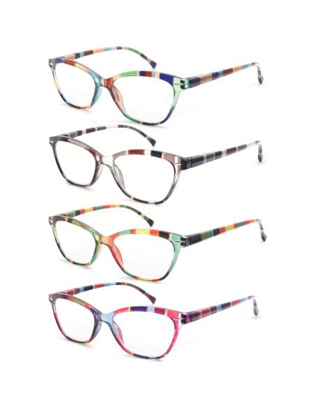 Gafas de Lectura HEEYYOK 4 Pack Coloridas 0.50x Mujeres Gafas de Lectura HEEYYOK 4 Pack Coloridas 0.50x Mujeres