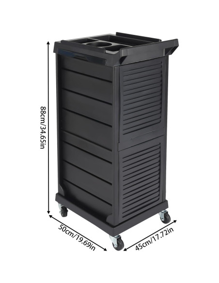 Carro de salón de belleza lkoewqzamx 7 niveles negro Carro de salón de belleza lkoewqzamx 7 niveles negro