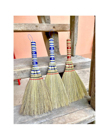 Escoba de Mano Pequeña AW BROOMS de Maíz 28 cm 2 Piezas
