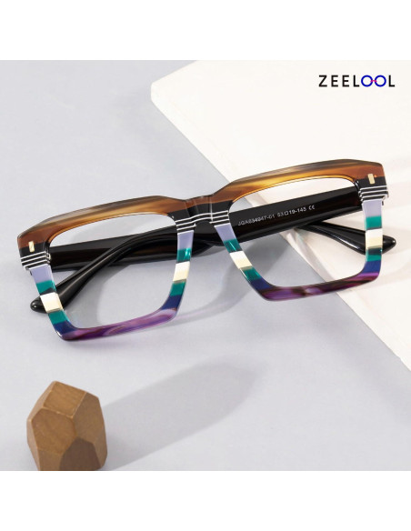 Montura de Gafas Cuadradas Zeelool ZJGA634947 para Hombres Montura de Gafas Cuadradas Zeelool ZJGA634947 para Hombres