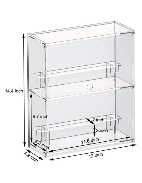 Caja de Exhibición Acrílica Choowin 2 Capas 30.5x12.5x36.5 cm Caja de Exhibición Acrílica Choowin 2 Capas 30.5x12.5x36.5 cm