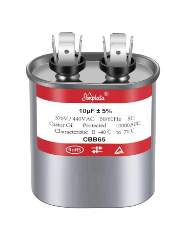 Condensador CBB65 10uF 370V/440V para Aire Acondicionado