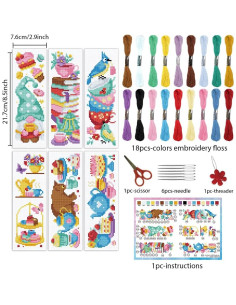 Kit de Marcadores de Cruce de Puntos INFUNLY 6 Piezas DIY 2