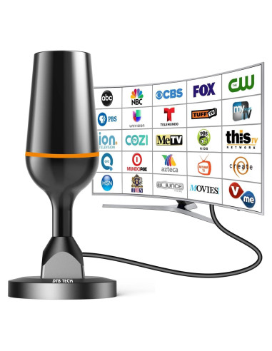 Antena HDTV DTB TECH 360 para TV Sin Cable 4K 1080P