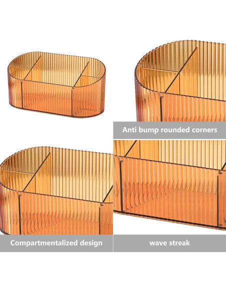 Soporte para Brochas de Maquillaje DASITON Amarillo 5 Compartimentos Soporte para Brochas de Maquillaje DASITON Amarillo 5 Compartimentos