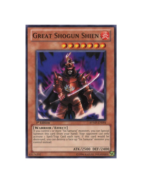 Carta Yu-Gi-Oh! Gran Shogun Shien RYMP-EN094 1ra Edición Carta Yu-Gi-Oh! Gran Shogun Shien RYMP-EN094 1ra Edición