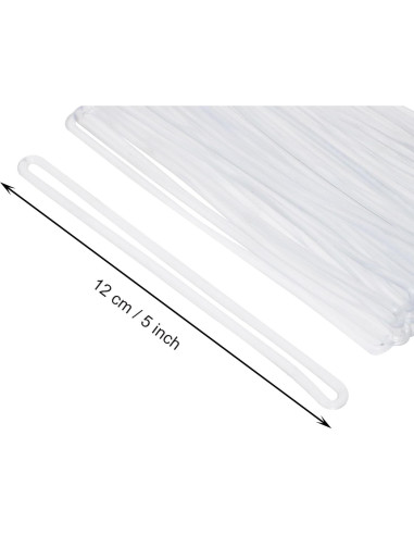 Lazos de Equipaje Mini Skater 12 cm 10 Pcs Transparente