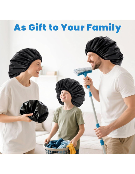 Gorro de Ducha Extra Grande JOLYEAK Impermeable Doble Capa Gorro de Ducha Extra Grande JOLYEAK Impermeable Doble Capa