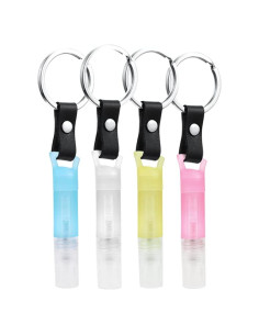 Juego de 4 Botellas de Spray Mini SHEEAST 3ml con Llavero