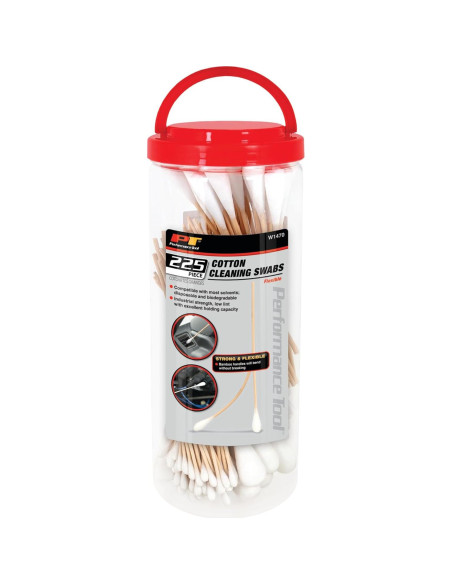 Kit de hisopos de limpieza Performance Tool 225 piezas Kit de hisopos de limpieza Performance Tool 225 piezas