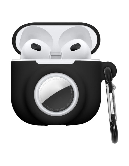 Funda de Silicona kwmobile para Apple Airpods 4 - Negro Funda de Silicona kwmobile para Apple Airpods 4 - Negro