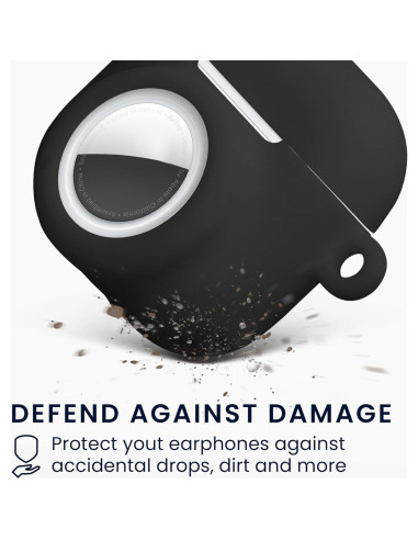 Funda de Silicona kwmobile para Apple Airpods 4 - Negro