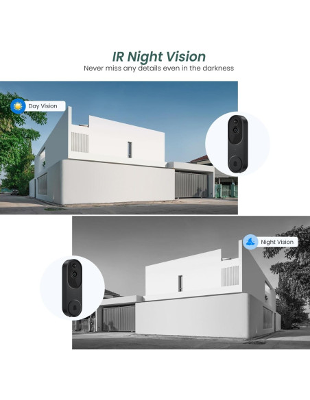 Cámara de Timbre Inalámbrica BITEPASS M50 1080p con IA Cámara de Timbre Inalámbrica BITEPASS M50 1080p con IA