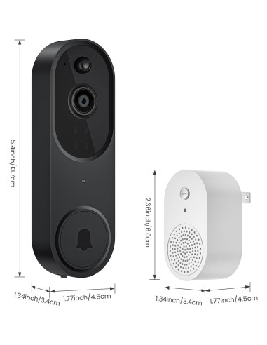 Cámara de Timbre Inalámbrica BITEPASS M50 1080p con IA