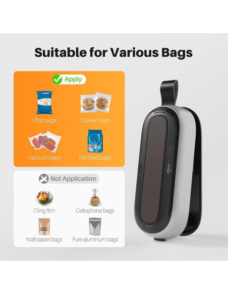 Sello de Bolsa 2 en 1 ODSD - Cortador y Sello de Calor Portátil Sello de Bolsa 2 en 1 ODSD - Cortador y Sello de Calor Portátil