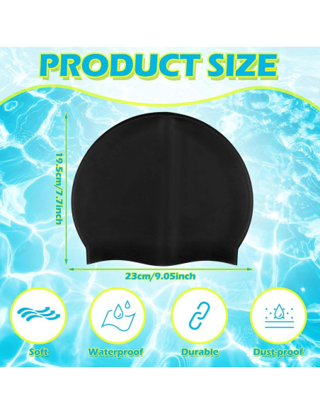 3 Gorros de Natación Silicona Janmercy para Niños y Adultos 3 Gorros de Natación Silicona Janmercy para Niños y Adultos