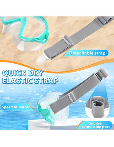 Gafas de Natación Supertrip QS010 con Cubierta Nasal y Correa Ajustable