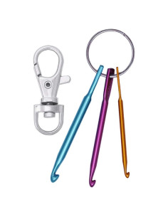 Ganchos de Crochet Mini BAGERLA con Llavero 3mm 4mm 5mm