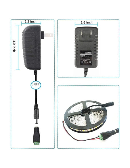 Adaptador de Alimentación DC 12V ShenBY 12W con Interruptor Adaptador de Alimentación DC 12V ShenBY 12W con Interruptor