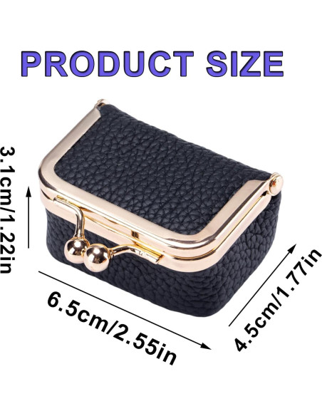 Mini Caja de Joyería de Cuero TNDCKP Negra Portátil para Viaje Mini Caja de Joyería de Cuero TNDCKP Negra Portátil para Viaje