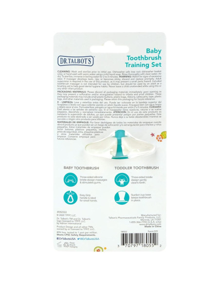 Juego de Cepillos de Dientes para Bebés Dr. Talbot 2 Piezas 6+ Meses Juego de Cepillos de Dientes para Bebés Dr. Talbot 2 Piezas 6+ Meses