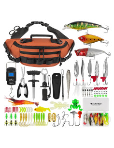 Kit de Pesca THKFISH 85 Piezas con Bolsa Impermeable