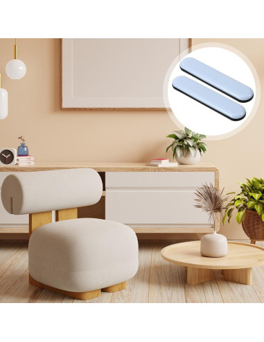 8 Deslizadores de Muebles Autoadhesivos PTFE 75x15mm